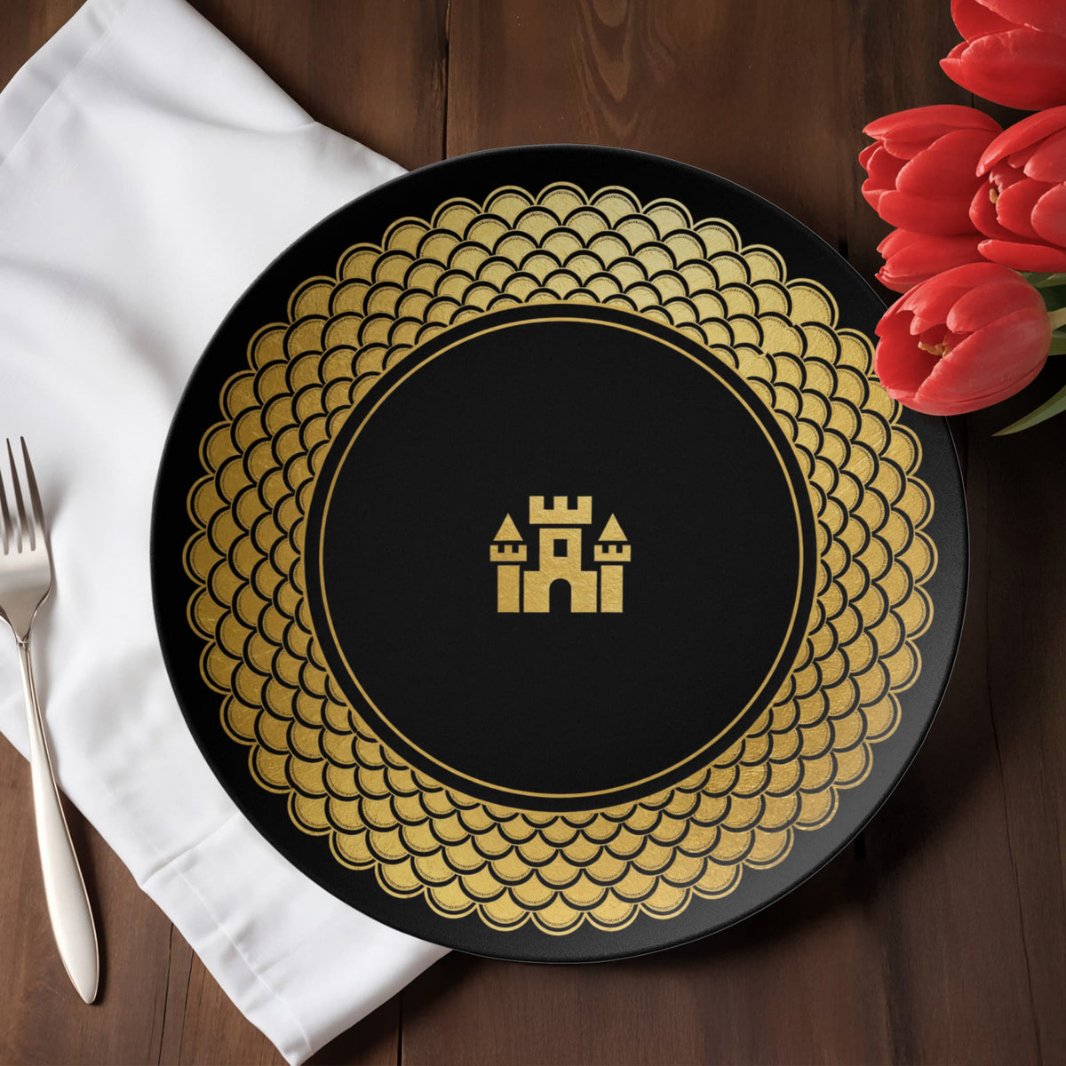 Blockhouse Plate — Dragon Scale — view 4