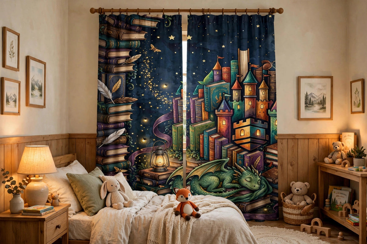 Book Castle at Night — Curtains — lifestyle photo