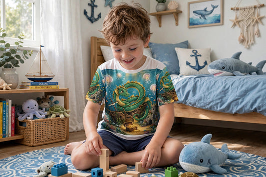 Guardian of the Reef — All-Over Print Tee — lifestyle photo