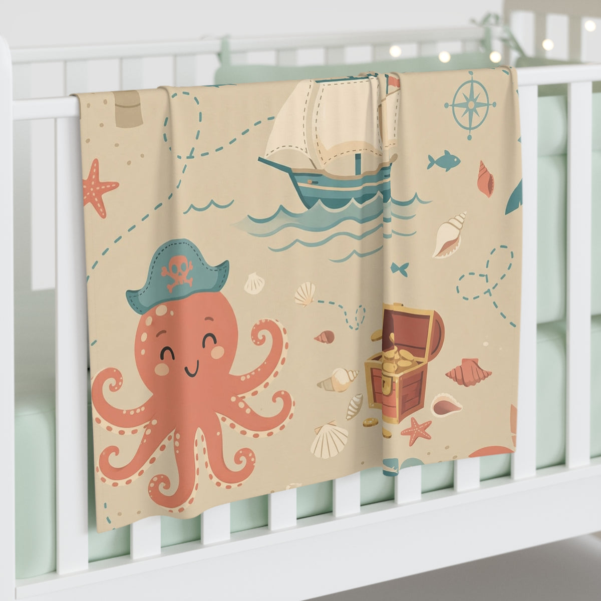 Pirate Cove — Baby Swaddle Blanket — alternate view 3