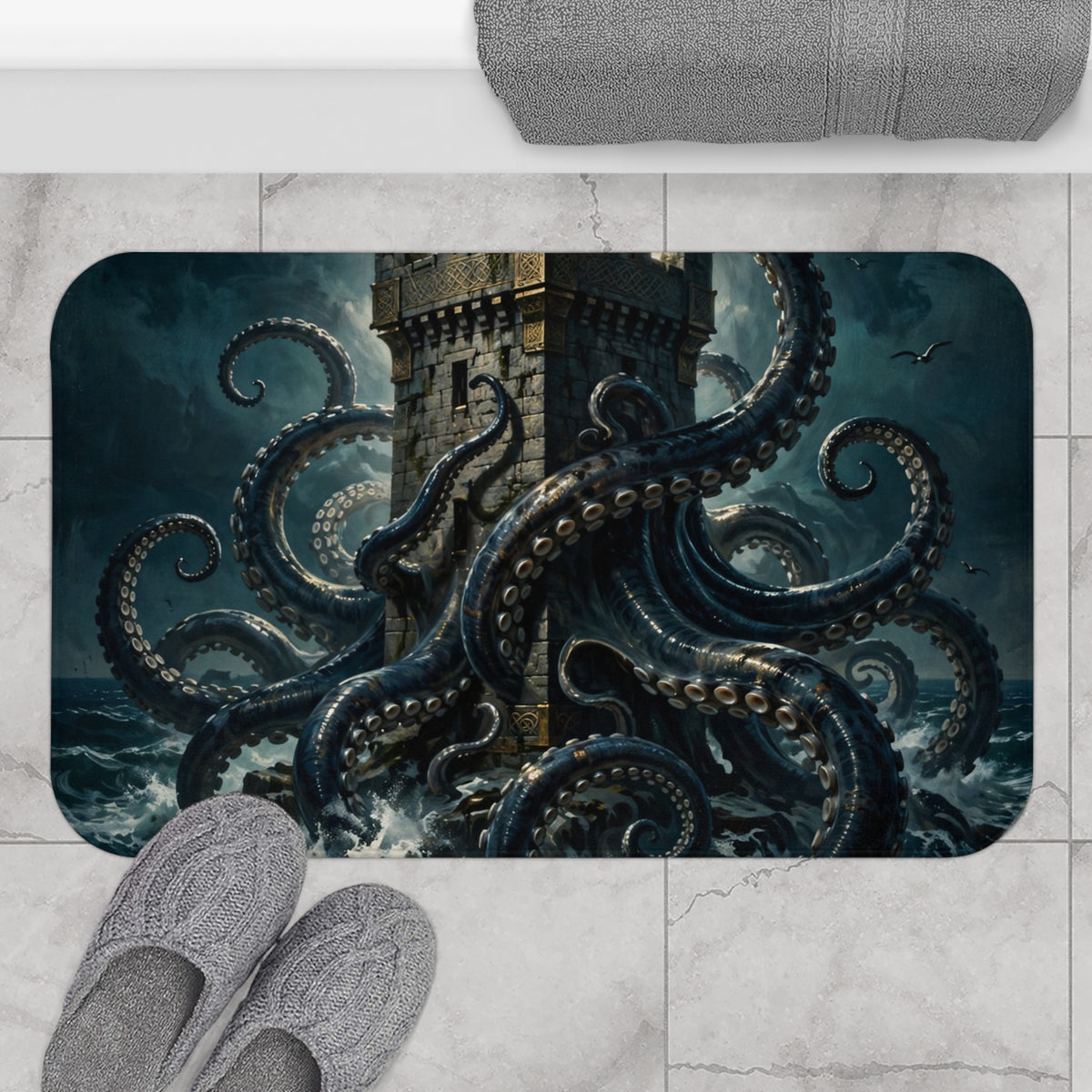 The Kraken's Embrace — Bath Mat — alternate view 5