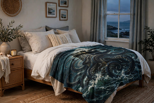 The Kraken's Embrace — Blanket — lifestyle photo