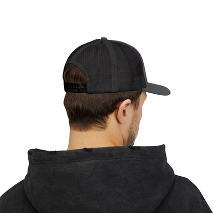 Trucker Cap with Gold Blockhouse Castle Embroidered Logo