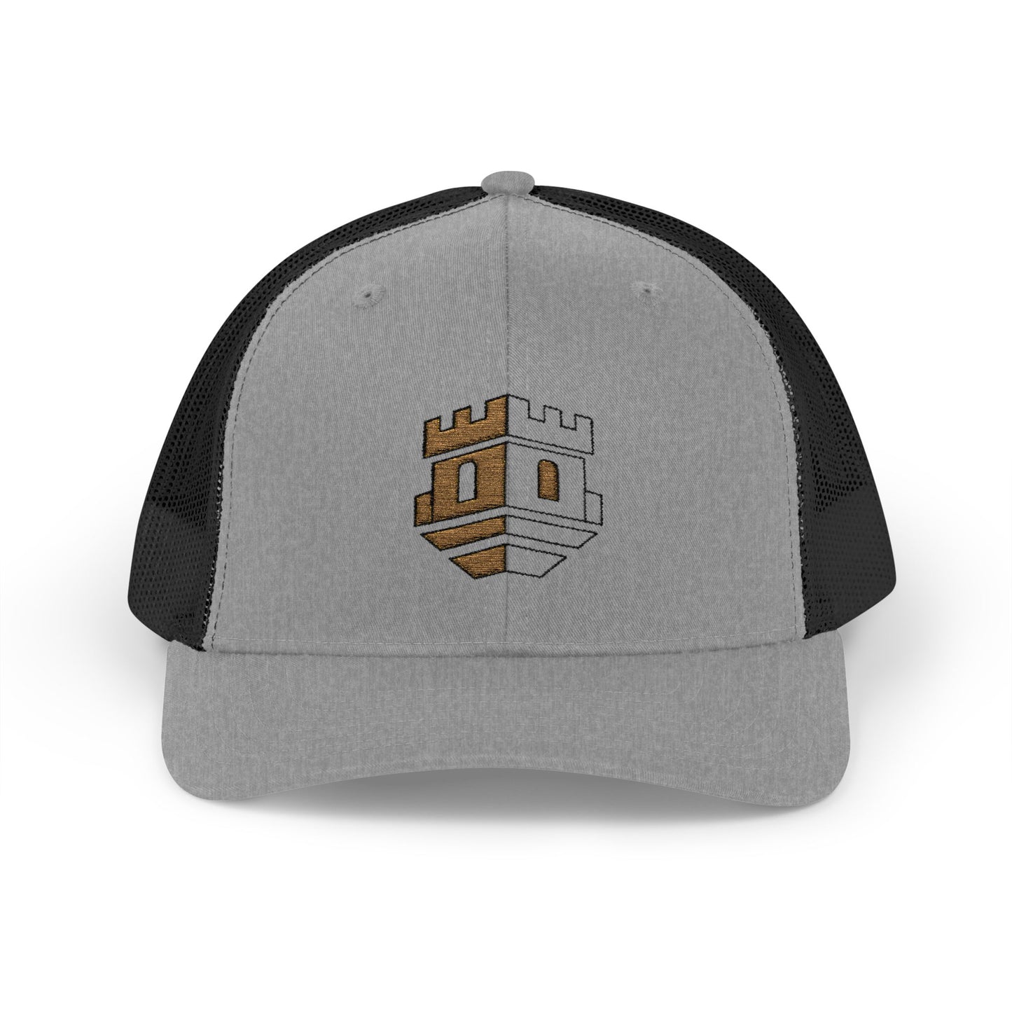Trucker Cap with Gold Blockhouse Castle Embroidered Logo