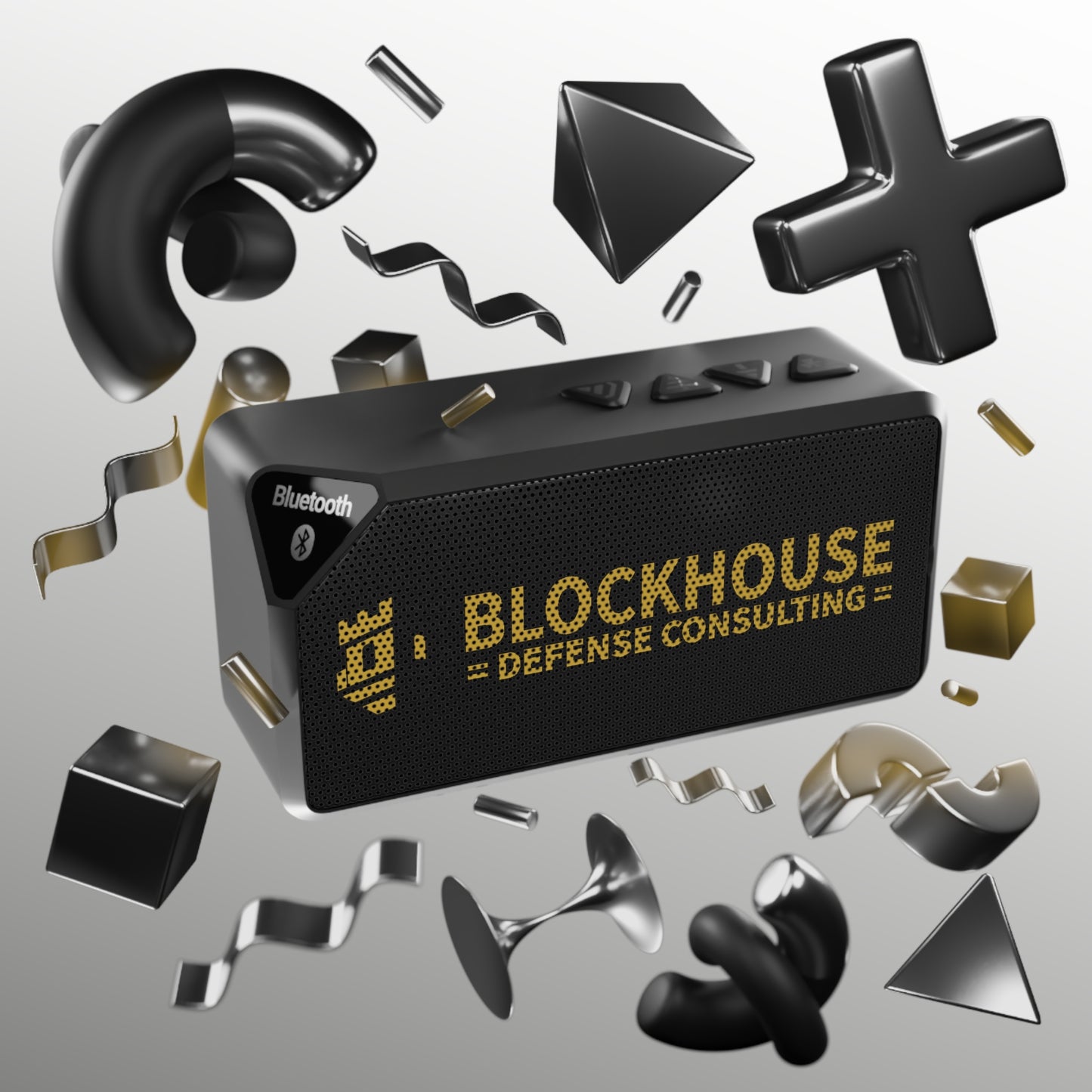 Bluetooth Speaker with Blockhouse Defense Consulting Logo (Portable Wireless Speaker)