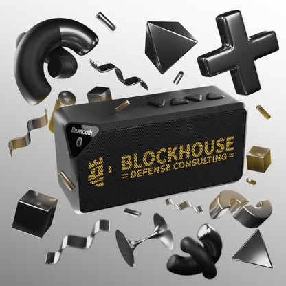 Bluetooth Speaker with Blockhouse Defense Consulting Logo (Portable Wireless Speaker)