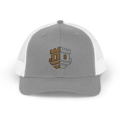 Trucker Cap with Gold Blockhouse Castle Embroidered Logo