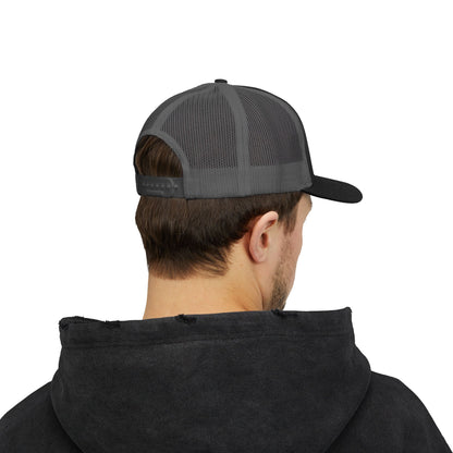 Trucker Cap with Gold Blockhouse Castle Embroidered Logo