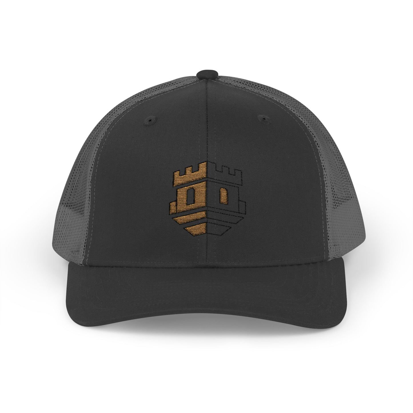 Trucker Cap with Gold Blockhouse Castle Embroidered Logo