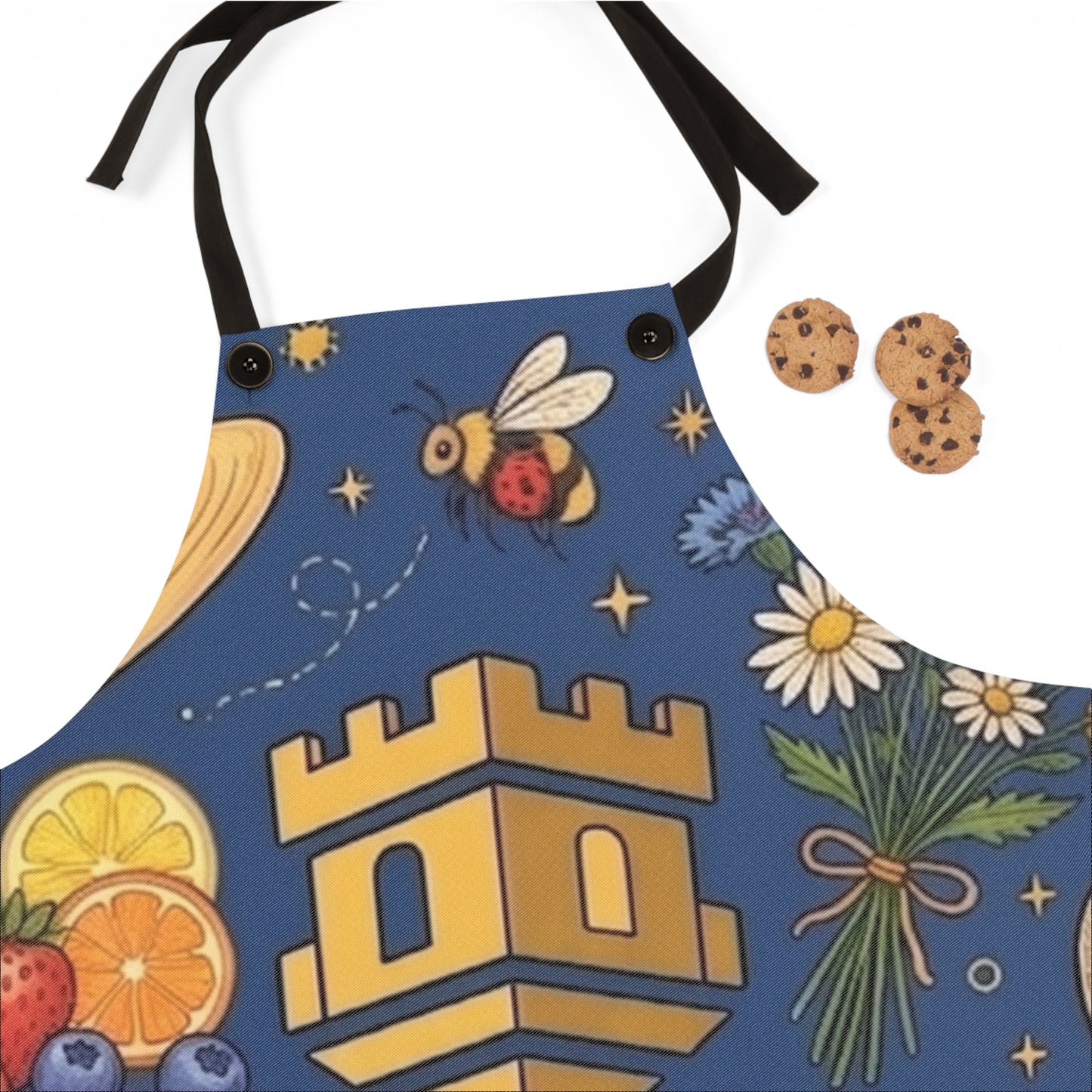 Blockhouse Defense Consulting "Summer Haven" Logo Apron — Floral & Culinary Company Branded Kitchen Apron