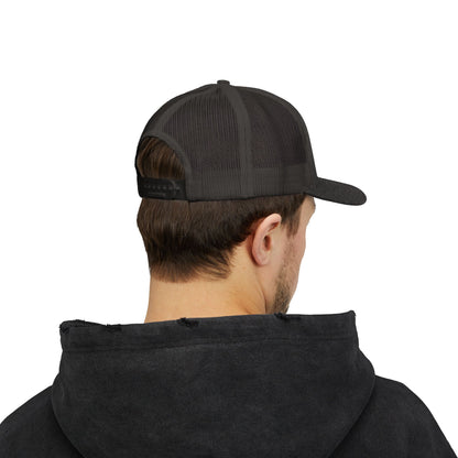 Trucker Cap with Gold Blockhouse Castle Embroidered Logo