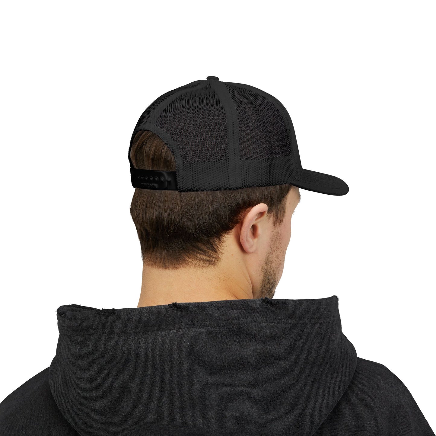 Trucker Cap with Gold Blockhouse Castle Embroidered Logo