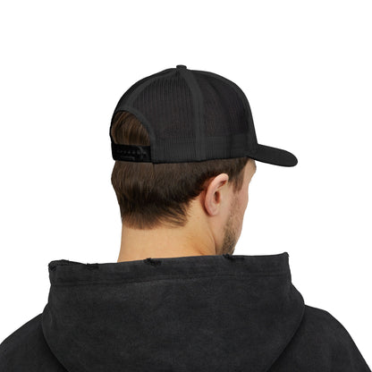 Trucker Cap with Gold Blockhouse Castle Embroidered Logo