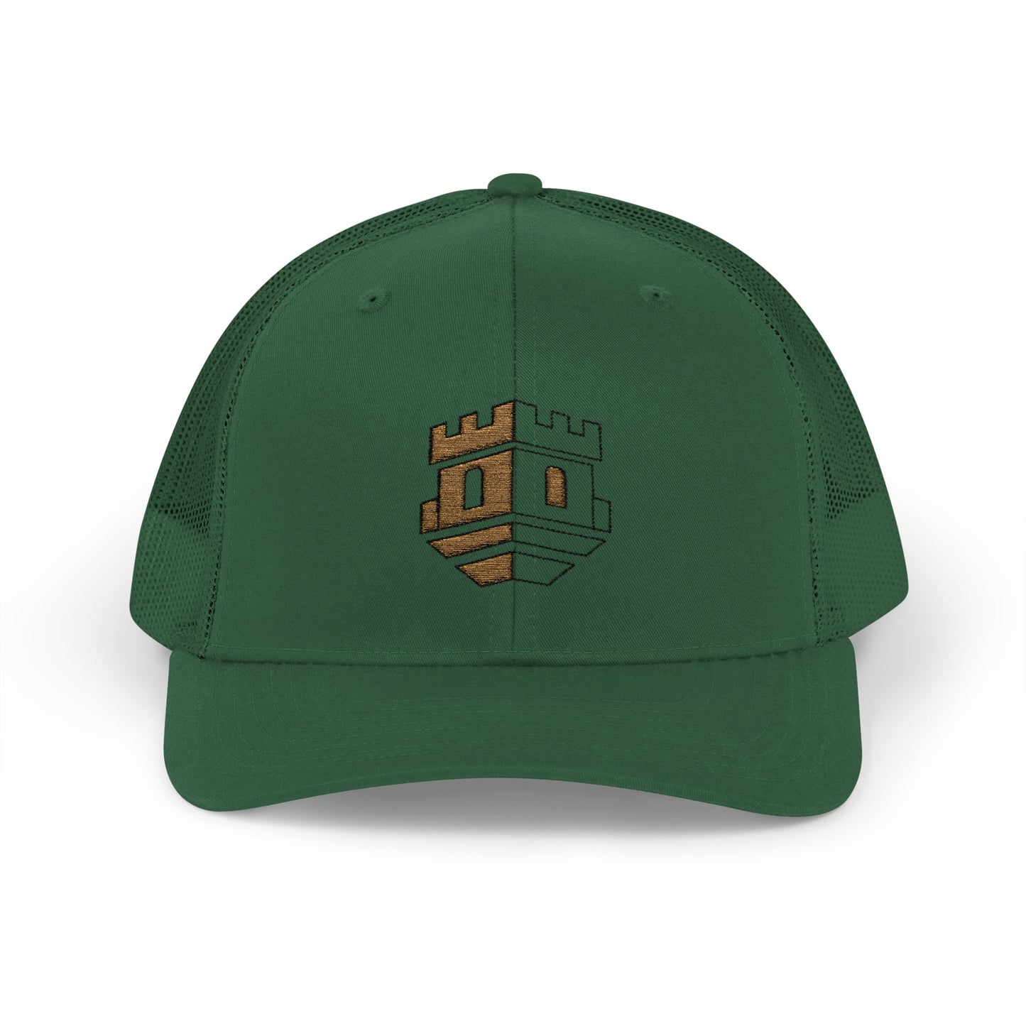 Trucker Cap with Gold Blockhouse Castle Embroidered Logo