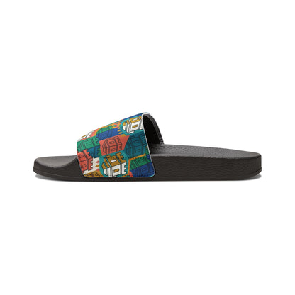 Women's Removable-Strap Sandals – Blockhouse Colorful Tropical Print Slide