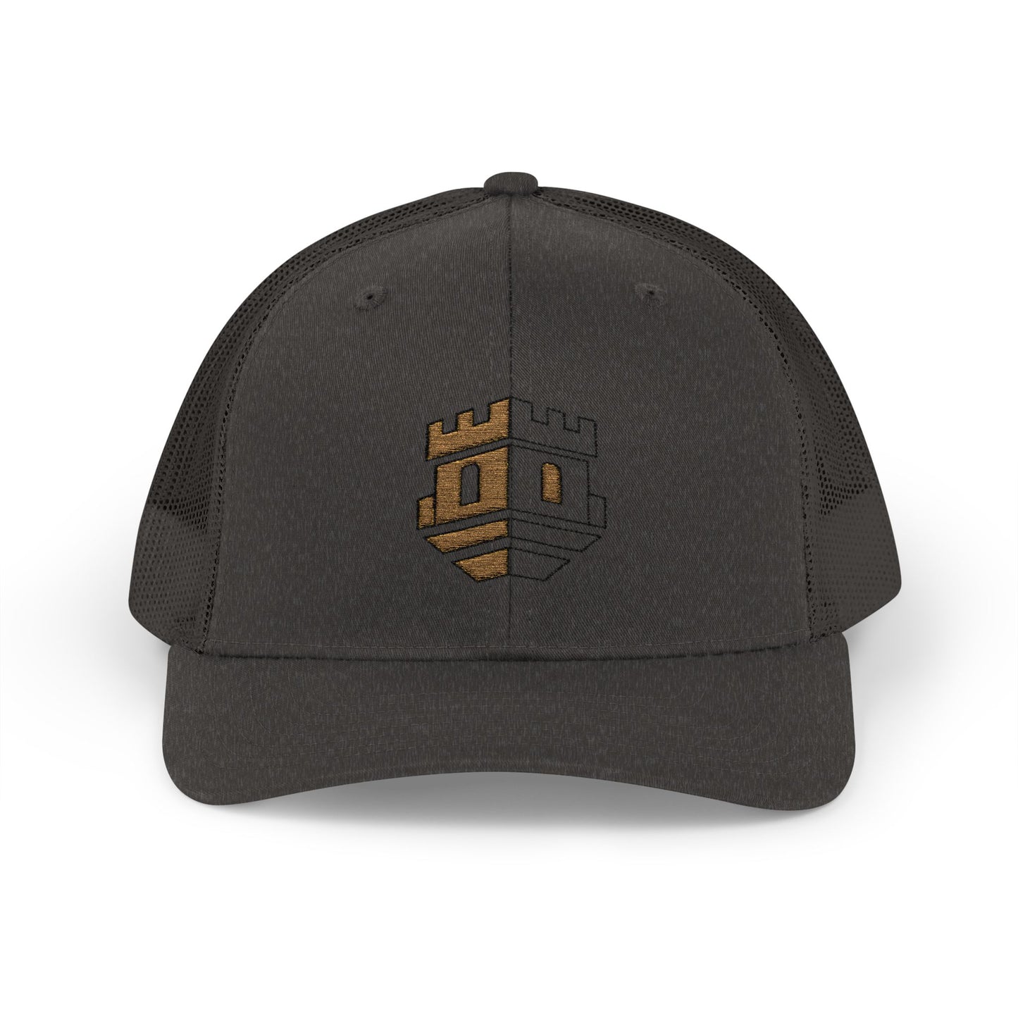 Trucker Cap with Gold Blockhouse Castle Embroidered Logo