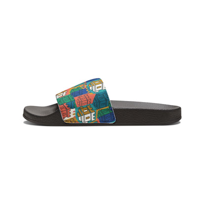 Women's Removable-Strap Sandals – Blockhouse Colorful Tropical Print Slide