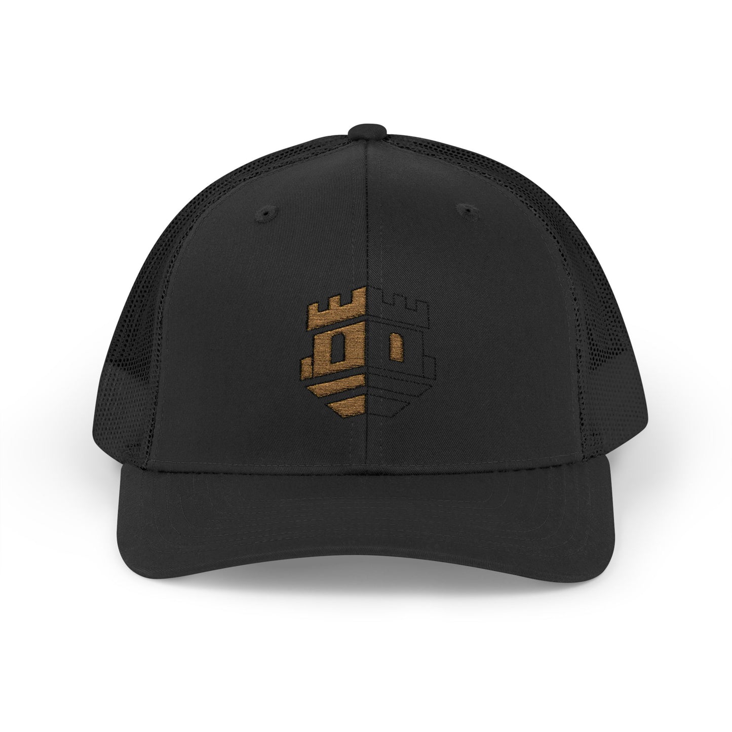 Trucker Cap with Gold Blockhouse Castle Embroidered Logo