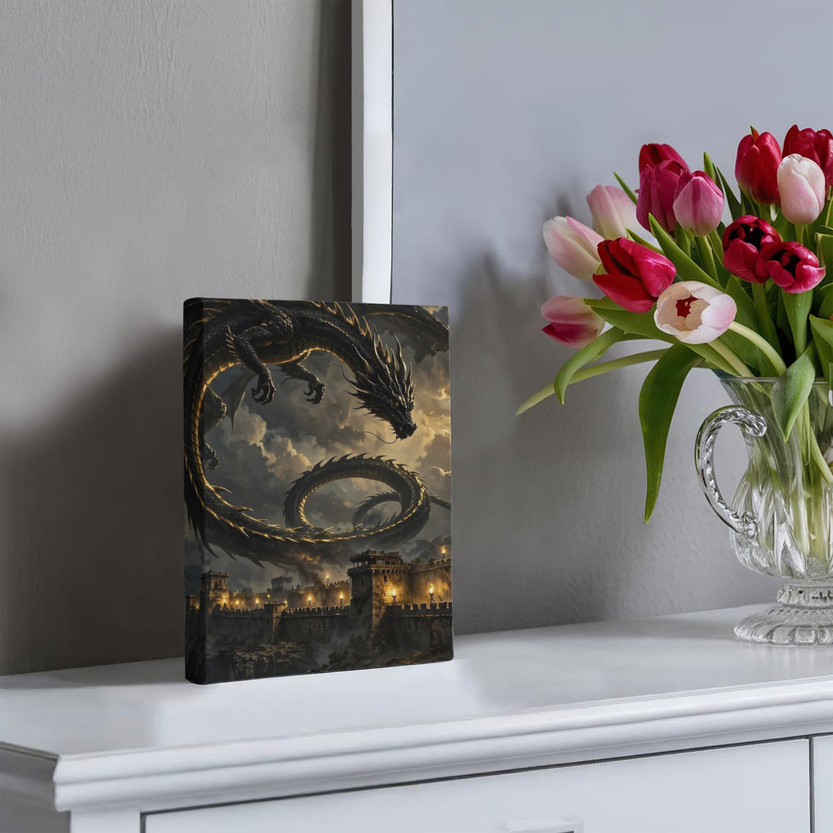 Dragon Over the Wall — Blockhouse Wall Art — view 2