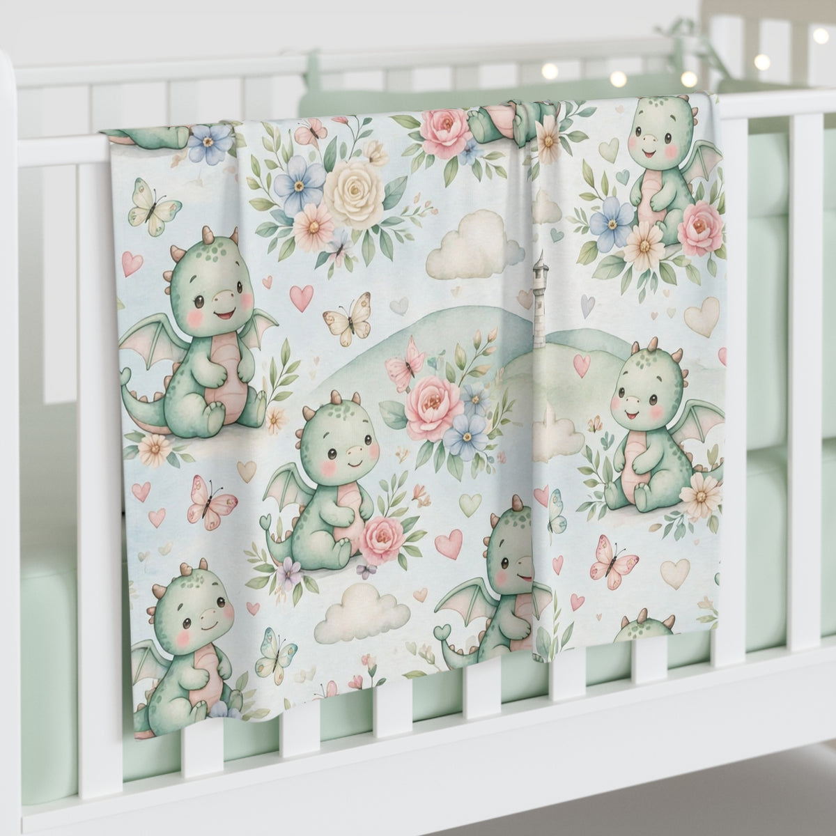 Befriend the Dragon — Baby Swaddle Blanket — alternate view 2