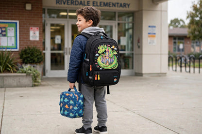 Befriend the Dragon Backpack — lifestyle photo