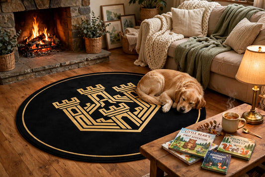 Blockhouse Castle Round Rug - cozy