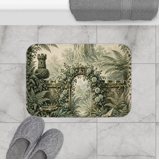 Vintage Botanical Garden — Bath Mat — front view