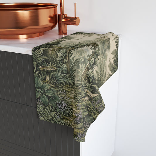 Vintage Botanical Garden — Hand Towel — front view