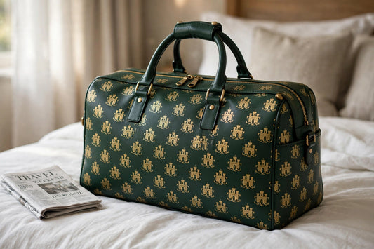 Blockhouse Heritage Castle Monogram Leather Holdall
