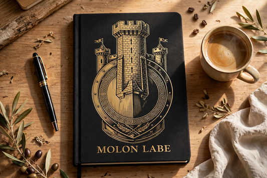 Debrief Notebook with Thermopylae cover art