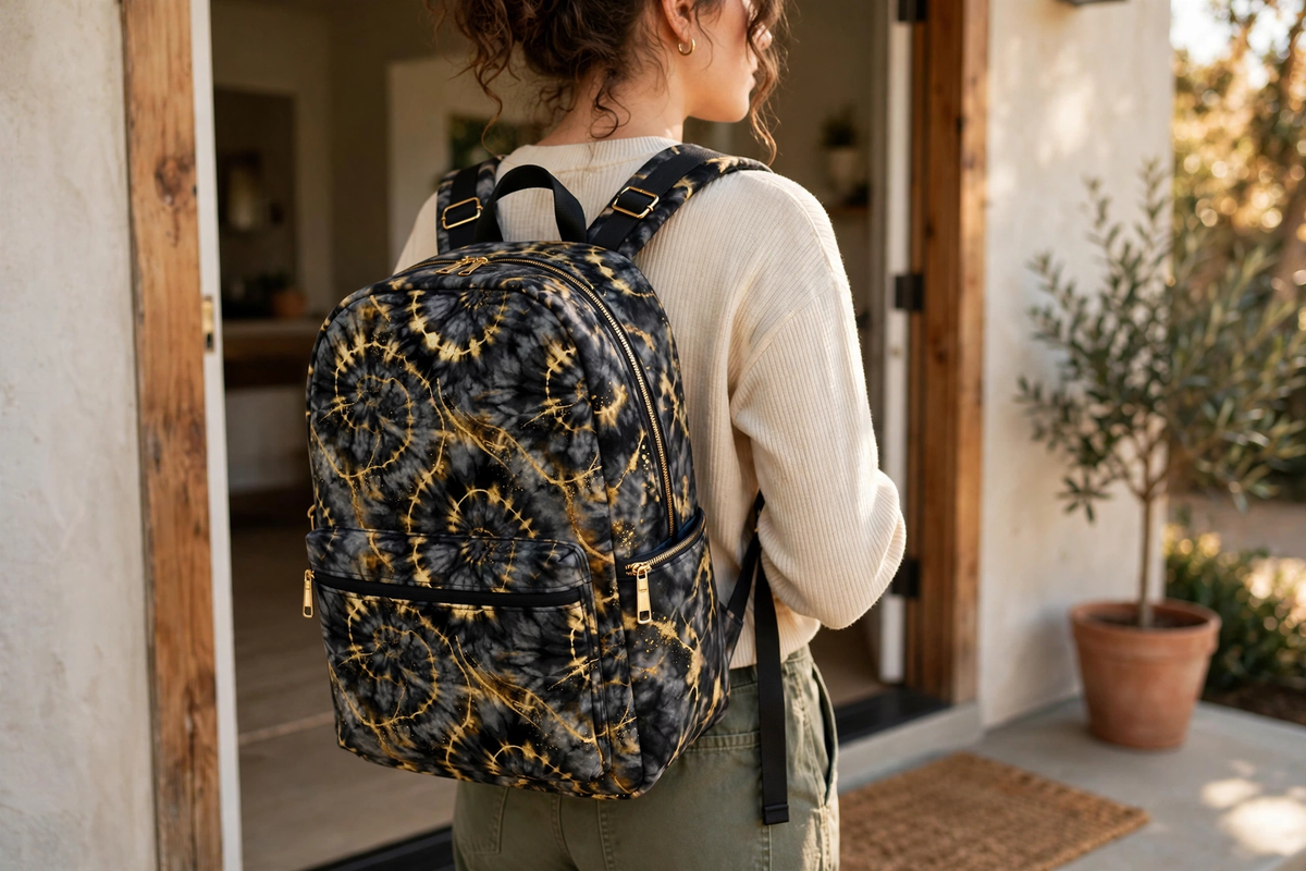 Go-Bag Backpack with Urban Fortress artwork