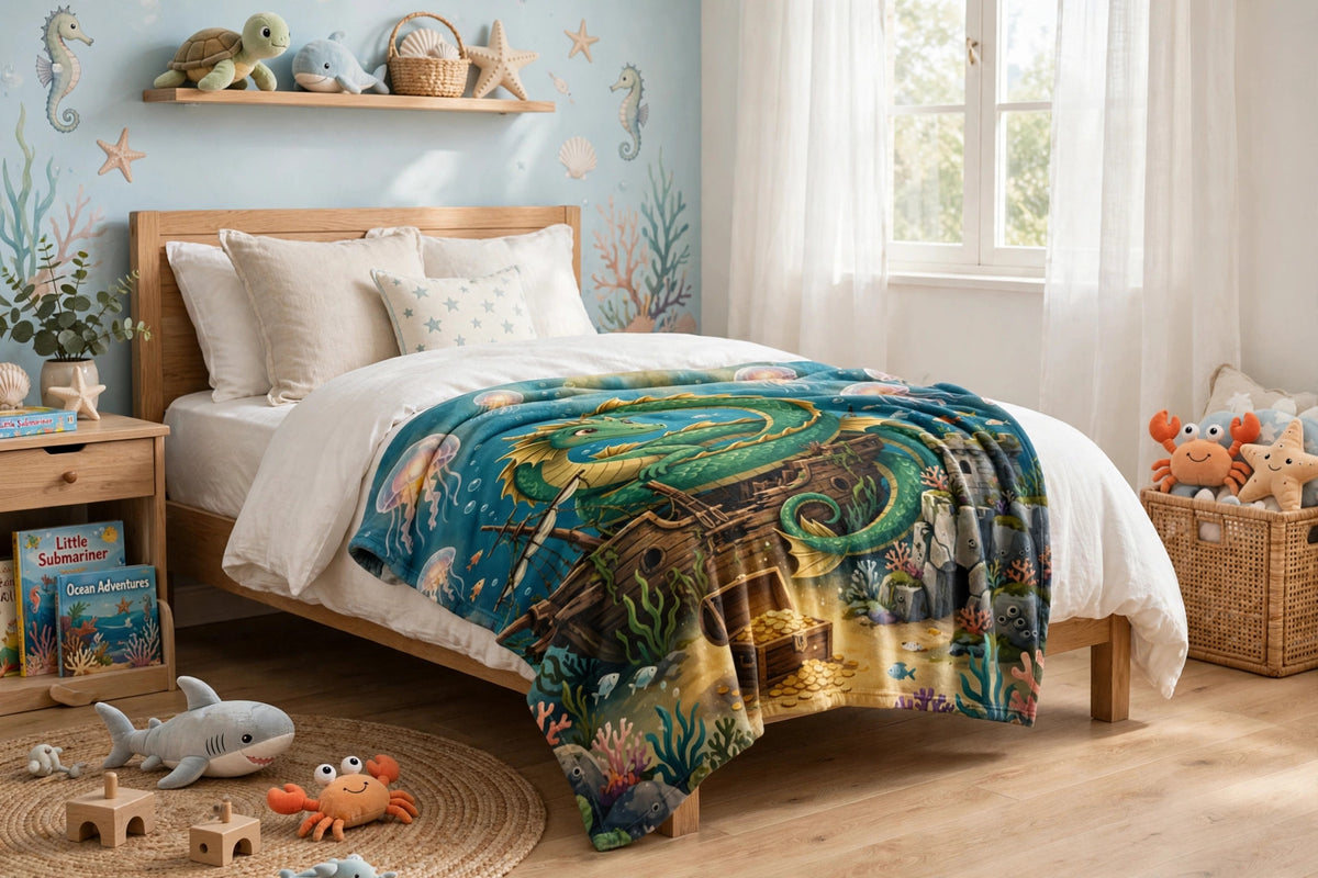 Guardian of the Reef — Blanket — lifestyle photo