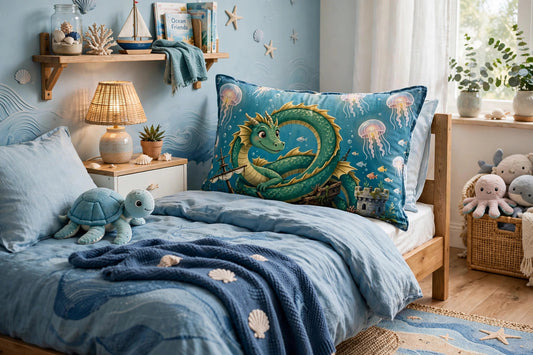 Guardian of the Reef — Pillow Sham — lifestyle photo