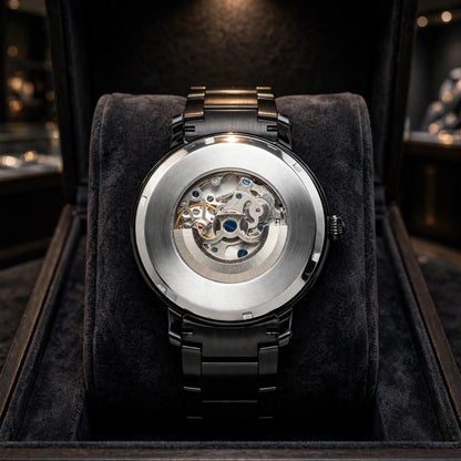 Meridian Watch — exhibition caseback in presentation case