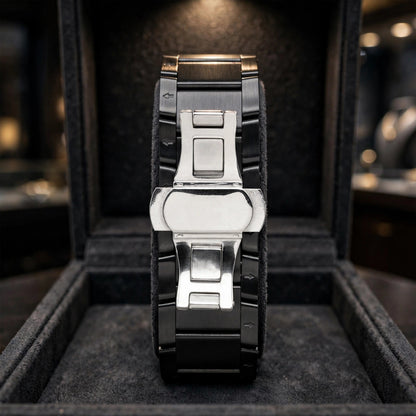 Meridian Watch — clasp detail in presentation case
