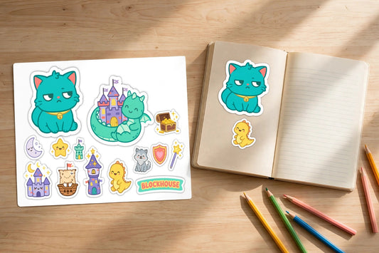 Magic Kingdom kids sticker sheet - staged photo