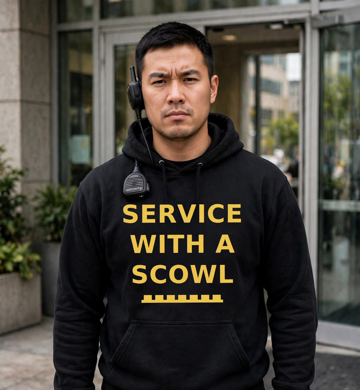 Service With A Scowl — Hoodie — lifestyle photo
