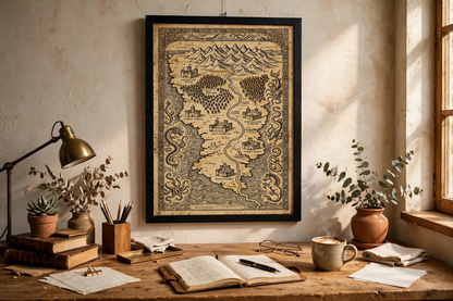 Herebedragons framed print