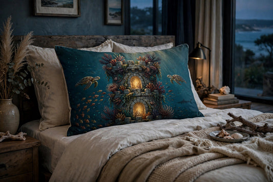 The Fortress Reef — Pillow Sham — lifestyle photo