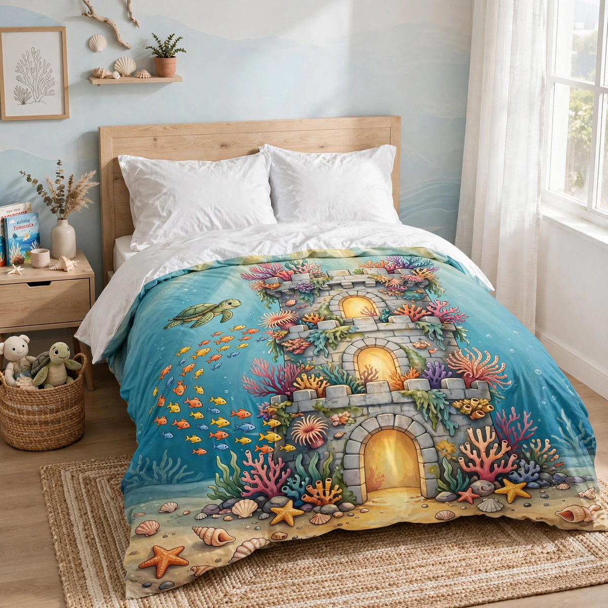 The Sunken Fortress — Duvet Cover — lifestyle photo