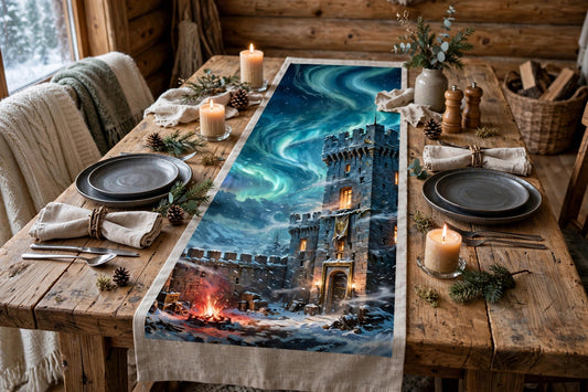 Winter 2026 — Table Runner (Blizzard Fortress) — lifestyle photo